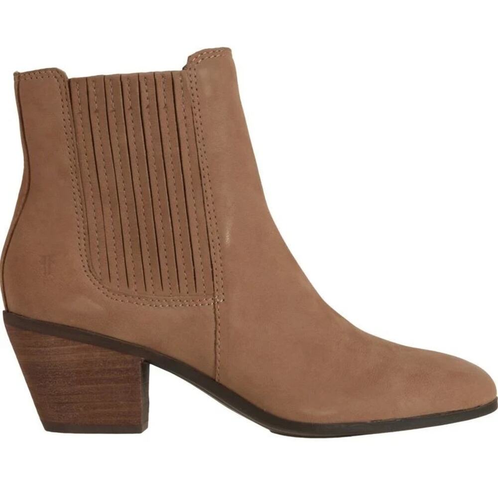 Women's Frye Sandra Chelsea Boots Leather Tan Size 10